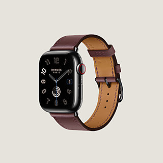 615 エルメス applewatch 二重巻きレザー ヴェール・ルソー ガーン 新品