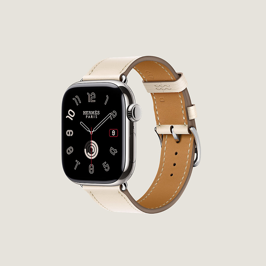 HERMES キリムシンプルトゥール 白 ブラン 42mm 分厚けれ