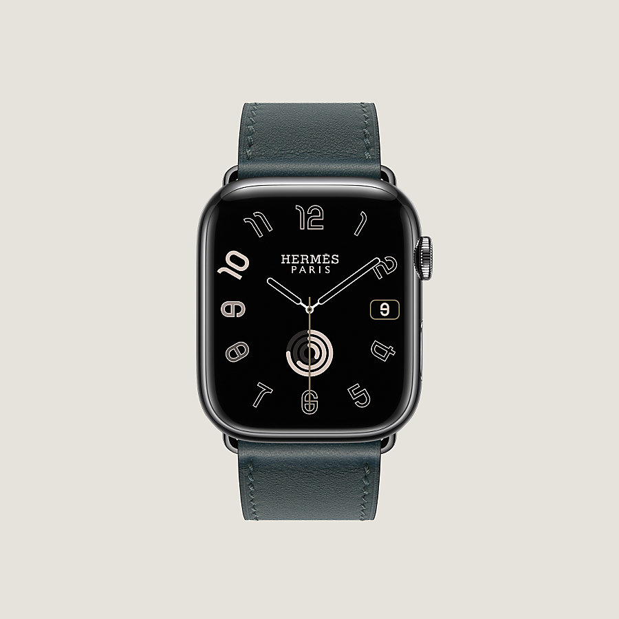 Apple Watch でっぱら エルメス キリム 新品未開封 45ミリ 黒 バンドのみ