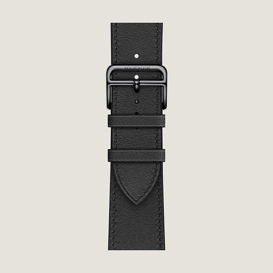 Apple Watch 専用 44/45mm エルメス レザーバンド エベンヌ（エルメス 