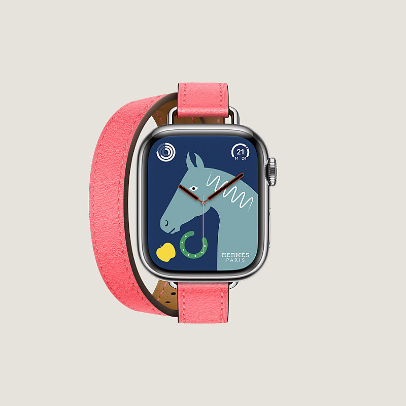 新作入荷SALE#742 Apple Watch エルメス ドゥブルトゥール ルージュ・H 時計
