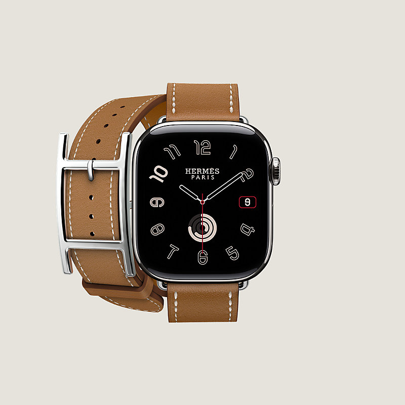 Apple Watch Hermès ドゥブルトゥール 《アピ》 42 mm - ベージュ  