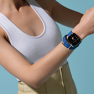 Apple Watch Hermès ドゥブルトゥール 《アピ》 42 mm - ブルー  
