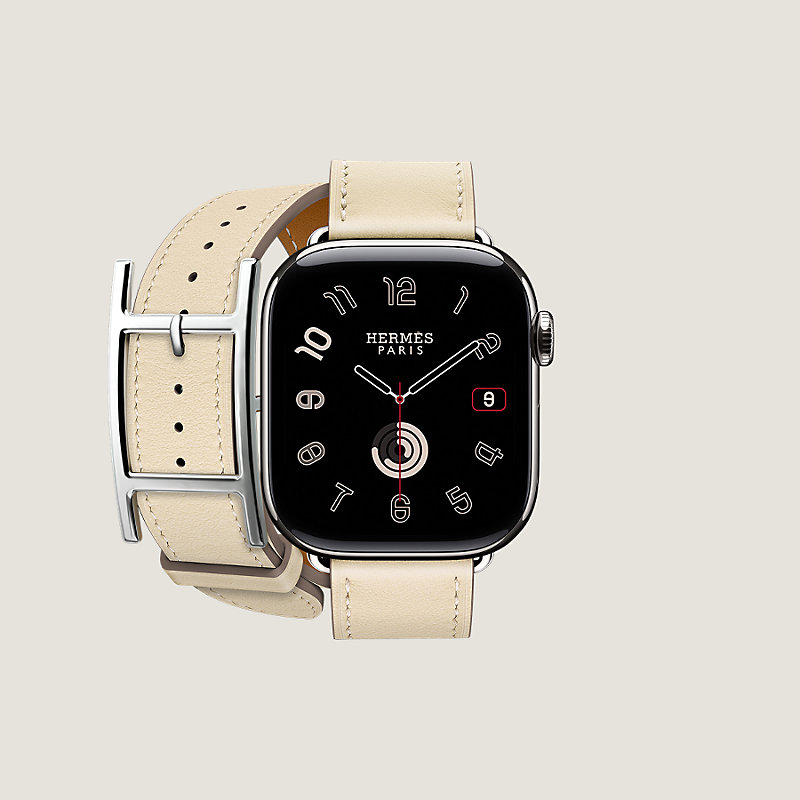Apple Watch Hermès ドゥブルトゥール 《アピ》 42 mm | Hermès  