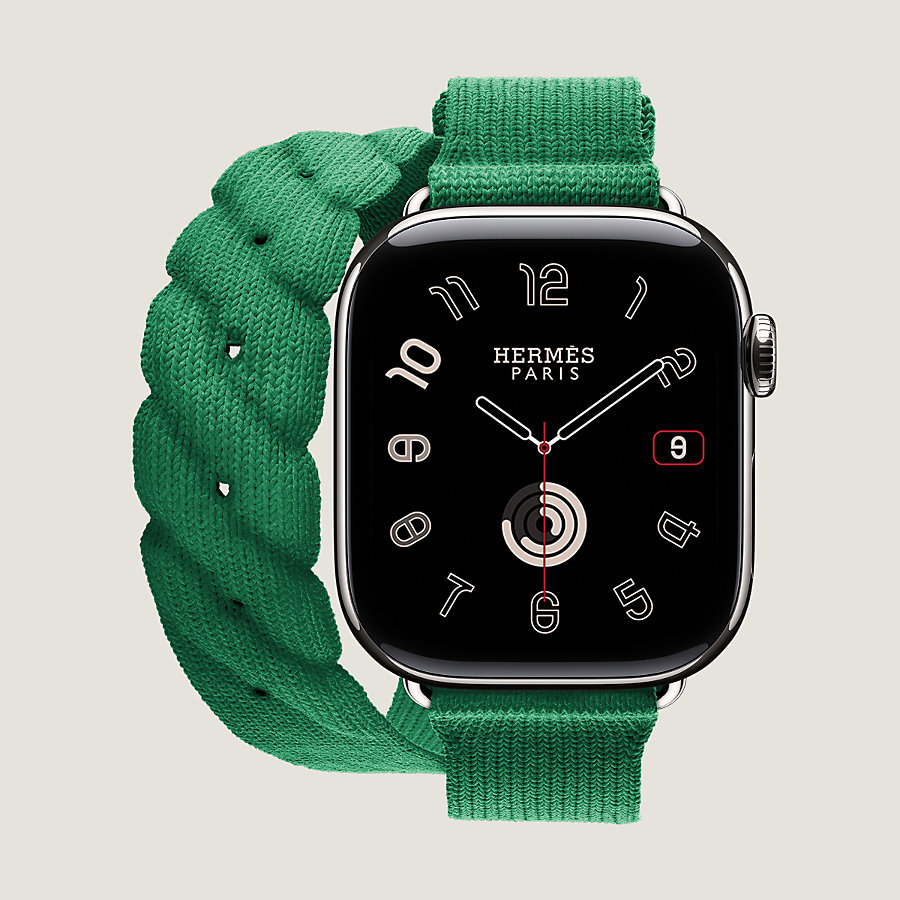 Apple Watch Hermès ドゥブルトゥール 《トルサード》 42 mm | Hermès 