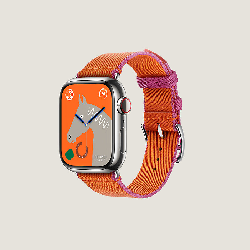 Apple Watch Hermès 41 mm Twill Jump Single Tour錶帶| Hermès 愛馬仕