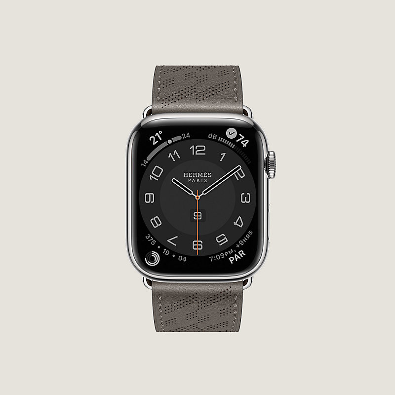 Apple Watch Hermès 45 mm H Diagonal Single Tour錶帶
