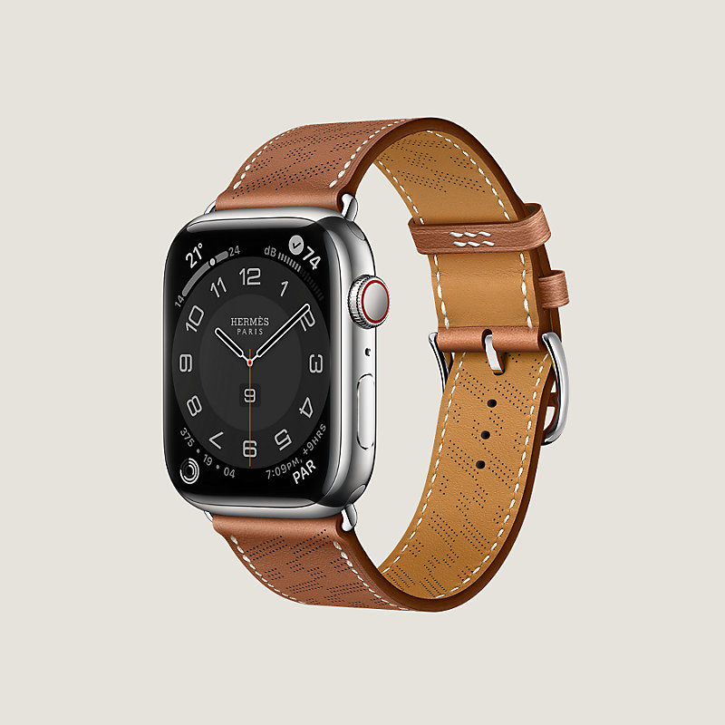 Apple Watch Hermès 45 mm H Diagonal Single Tour錶帶