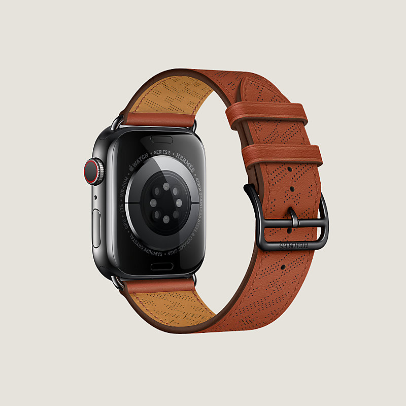 Apple Watch Hermès 45 mm H Diagonal Single Tour錶帶| Hermès 愛馬仕