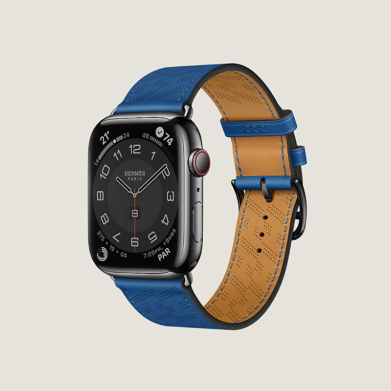 Apple Watch Hermès 45 mm H Diagonal Single Tour錶帶