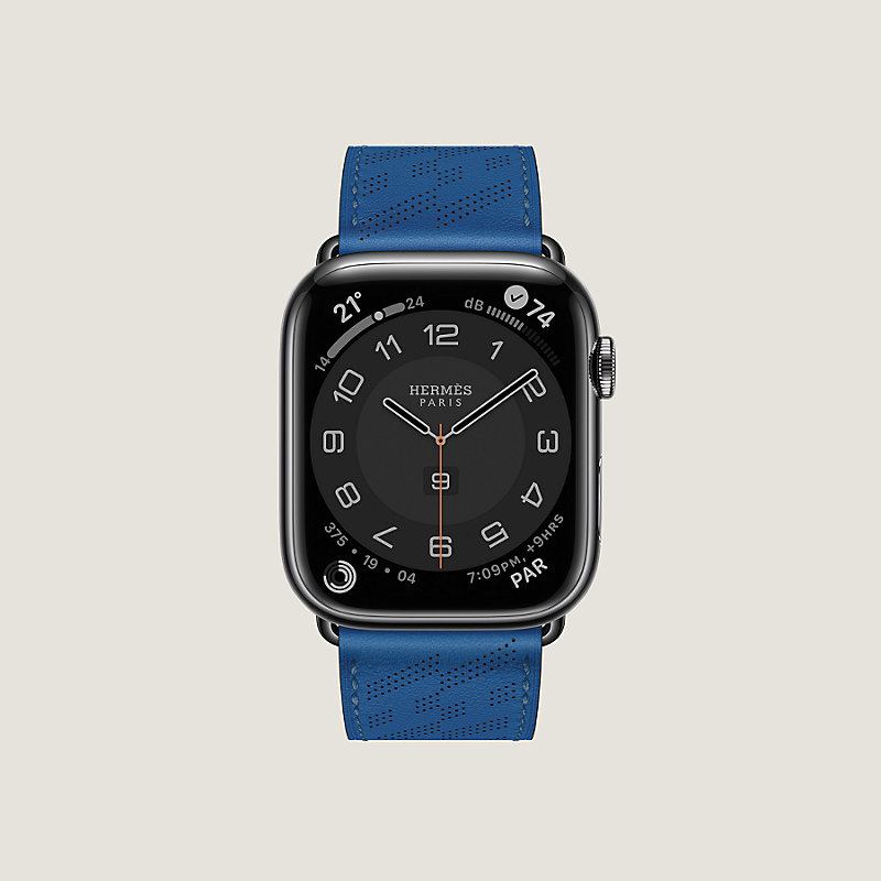 Apple Watch Hermès 45 mm H Diagonal Single Tour錶帶
