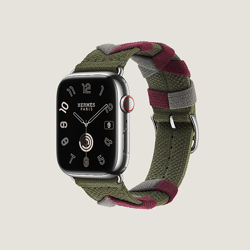 Apple Watch Hermès 45 mm Bridon Single Tour錶帶| Hermès 愛馬仕台灣官網