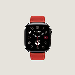 #565 apple watch エルメス ドゥブルトゥール 紺白橙3色 レザー 565 apple watch エルメス ドゥブルトゥール 紺白橙3色 レザー
