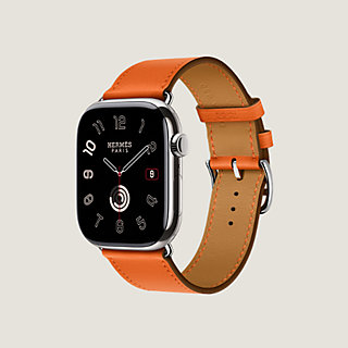 【シンプル♪】HERMES Apple Watch シンプルトゥール46ｍｍ Apple Watch Hermès - 46mmケース用トワルH（ゴールド/エクリュ