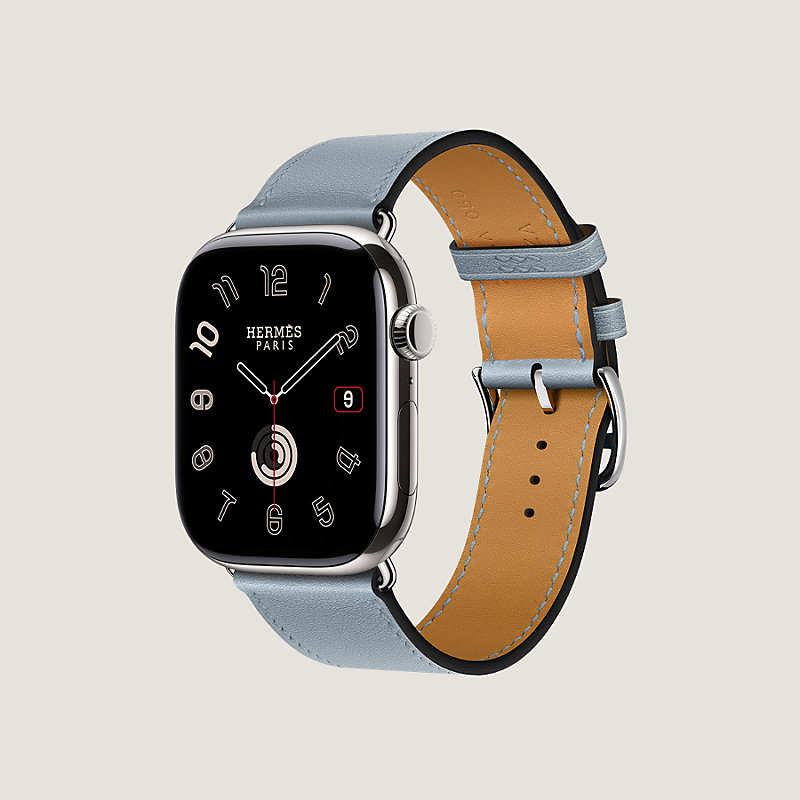 2296 Apple Watch エルメス　ブルー　ロープ柄　HERMES Apple - 2111 Apple Watch エルメス ブルー ロープ柄 二重