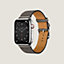 Apple Watch Hermès シンプルトゥール 《Hディアゴナル》 45 mm, イメージ: 正面から見たイメージ, front, ビュー3の4