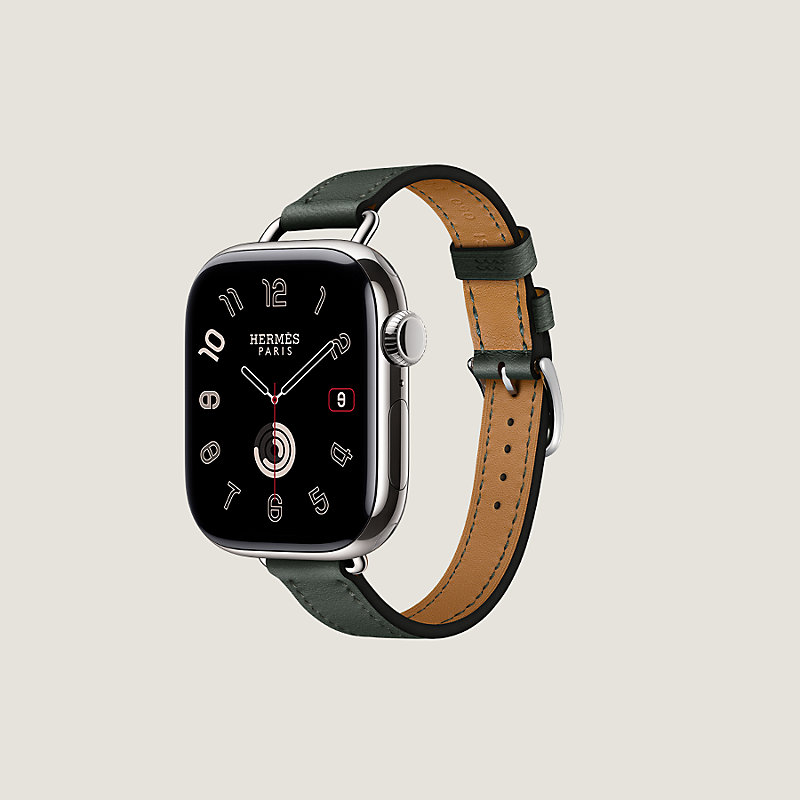 AppleWatch 45シンプルトゥールエルメスHermes エトゥープ Apple Watch Hermès - 45mmケース用トワルH（ブルーセレスト