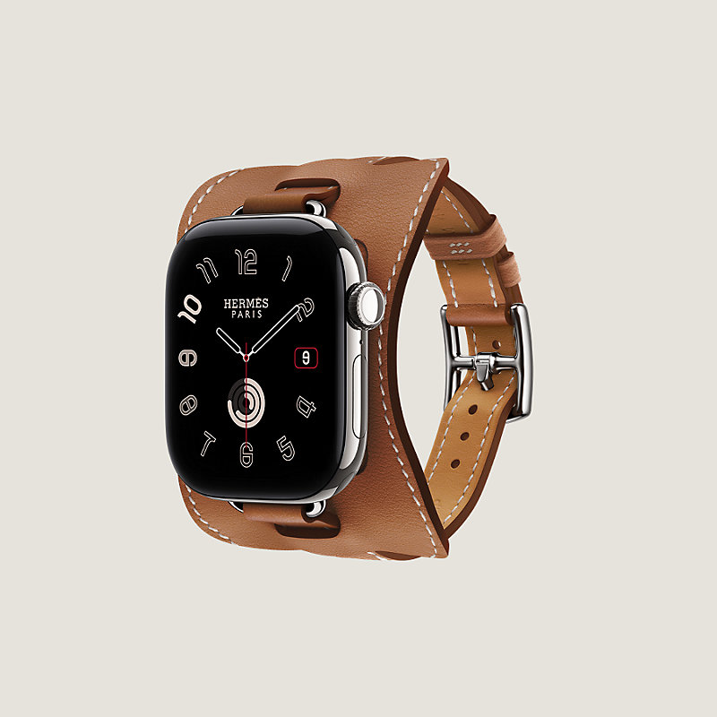 Apple Watch Hermès シンプルトゥール 《アトラージュ・アン・セル》 42 mm, イメージ: , ビュー3の4