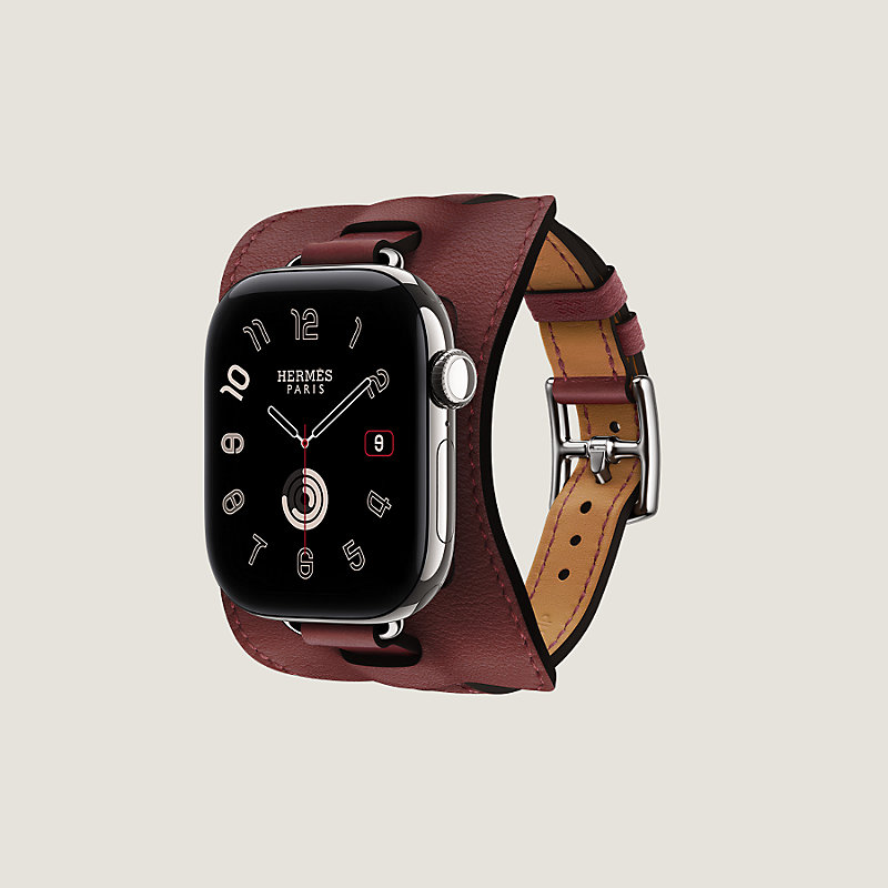 Apple Watch Hermès シンプルトゥール 《アトラージュ・アン・セル》 42 mm, イメージ: , ビュー3の4