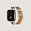 Apple Watch Hermès シンプルトゥール 《アニモー・バンダナ》 46&nbsp;mm, イメージ: 正面から見たイメージ, front, ビュー3の4
