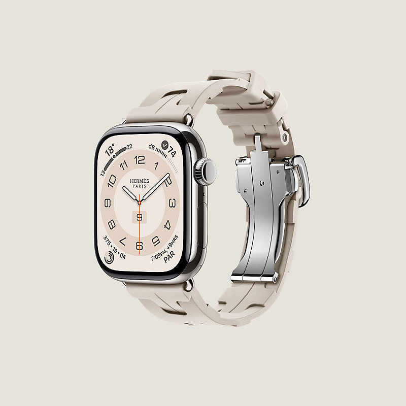 Apple Watch Hermès シンプルトゥール 《キリム》 ディプロイアントバックル 42 mm | Hermès - エルメス-公式サイト