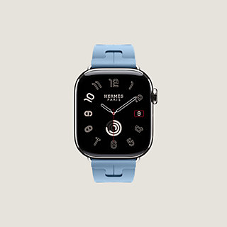 Hermès シンプルトゥール ディプロイアントバックル 44mm エベンヌ Band Apple Watch Hermès Single Tour 46 mm Clou de Selle