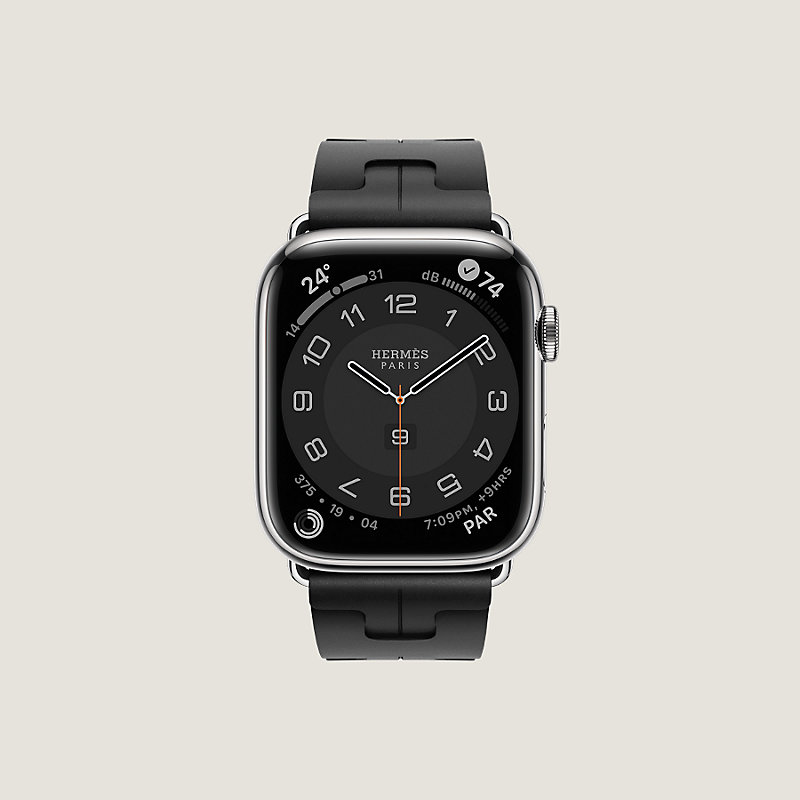 HERMES#604 Apple watch エルメス series7 ブラック45 良品