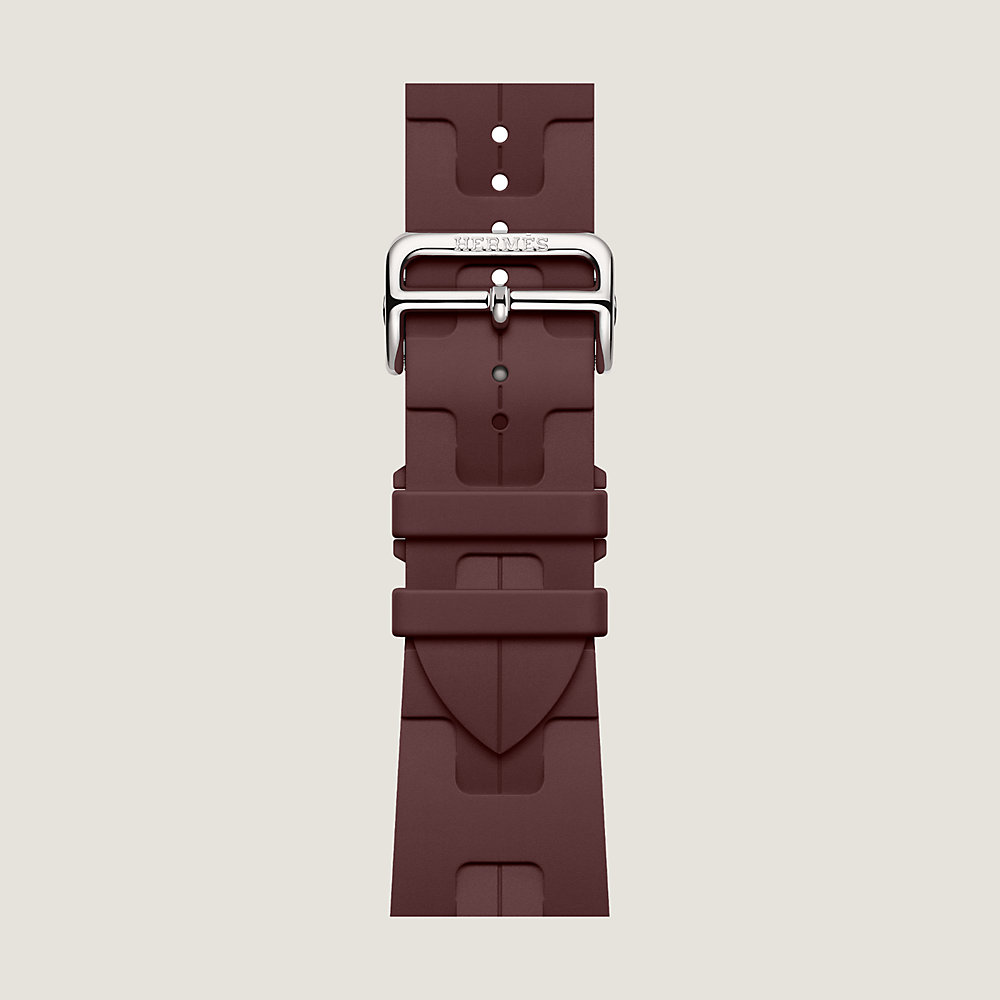 Hermès シンプルトゥール ディプロイアントバックル 44mm エベンヌ Band Apple Watch Hermès Single Tour 46 mm Clou de Selle
