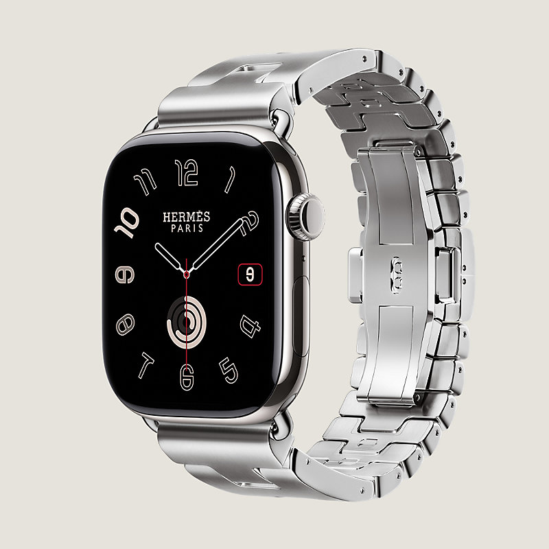 Apple Watch Hermès シンプルトゥール 《グランH》 46 mm | Hermès - エルメス-公式サイト