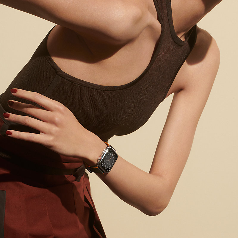 Apple Watch Hermès シンプルトゥール 《ツイル・ジャンプ》 41 mm ...