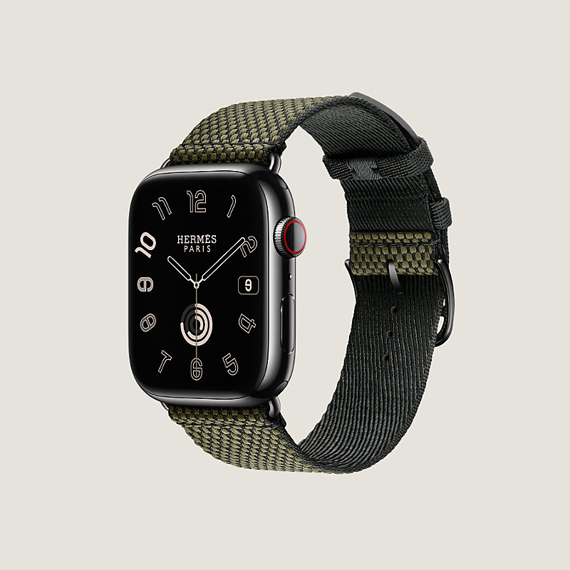 Apple Watch HERMES series7 革ベルト 青サーキットH - レザーベルト