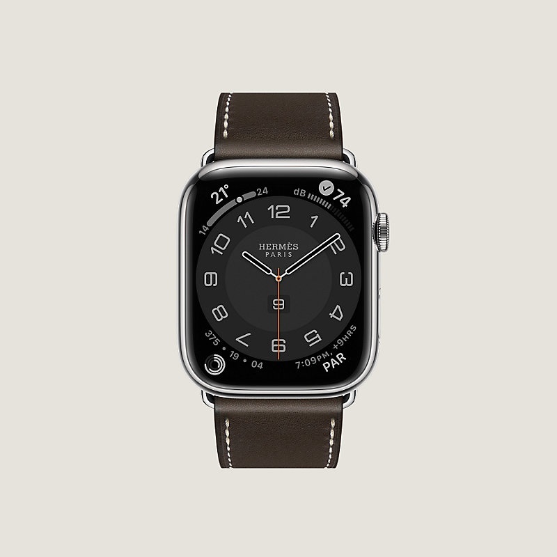 1676 Apple Watch エルメス　ブラック　ディプロイアント　バックル 即決 Apple Watch HERMES 45mm 44mm 黒 ディプロイアント