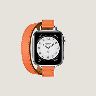 楽天市場】エルメス Apple Watch アップル ウォッチ Hermes 本革 バンド ドゥブルトゥール レザーストラップ《アトラージュ》41  mm 黒 ゴールド オレンジ 38 mm 40 mm : インポートショップ アリス