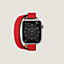 Apple Watch Hermès ドゥブルトゥール 《アトラージュ》 41 mm, イメージ: 正面から見たイメージ, front, ビュー4の4