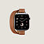Apple Watch Hermès ドゥブルトゥール 《アトラージュ》 42&nbsp;mm, イメージ: 正面から見たイメージ, front, ビュー4の4