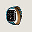 Apple Watch Hermès ドゥブルトゥール 《アトラージュ/アニモー・バンダナ》 42&nbsp;mm, イメージ: 正面から見たイメージ, front, ビュー3の4