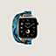 Apple Watch Hermès ドゥブルトゥール 《アトラージュ/アニモー・バンダナ》 42&nbsp;mm, イメージ: 正面から見たイメージ, front, ビュー4の4
