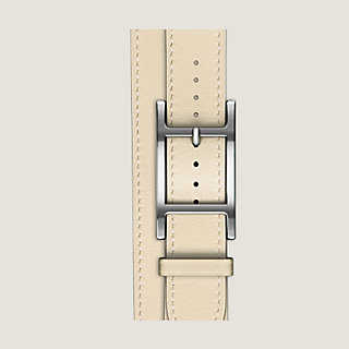 1970 Apple Watch エルメス　ホワイト　ドゥブルトゥール　レザー Apple Watch Hermès ドゥブルトゥール 《アピ》 42 mm | Hermès