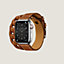 Apple Watch Hermès ドゥブルトゥール 《グルメット》 41 mm, イメージ: 正面から見たイメージ, front, ビュー3の4