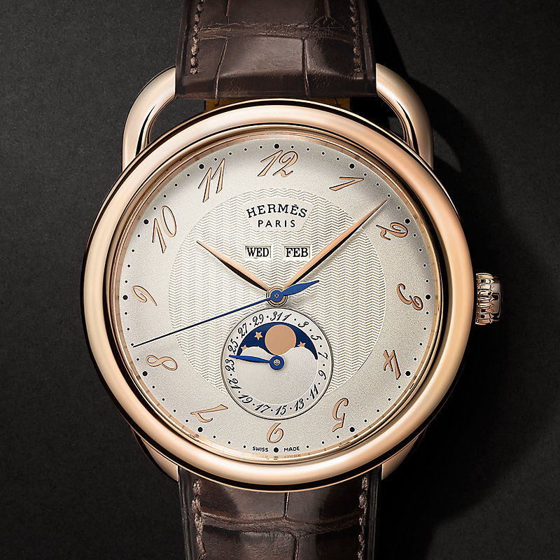 Arceau Grande Lune watch, 43 mm