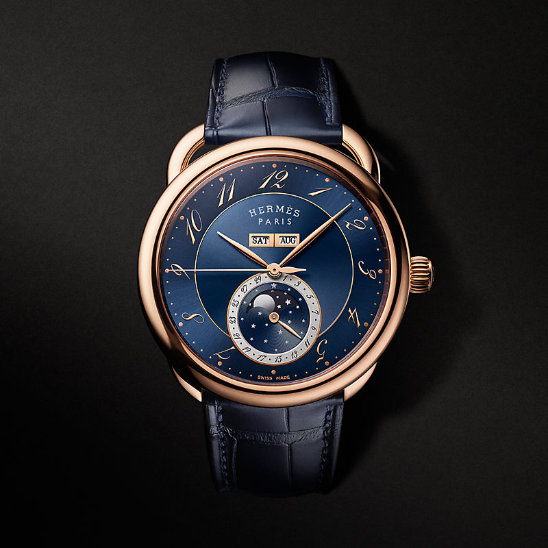 エルメス　リザード　ウイングチップ arceau-grande-lune-watch-43mm-