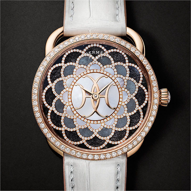 Arceau H Deco watch, Medium model, 34 mm | Hermès USA