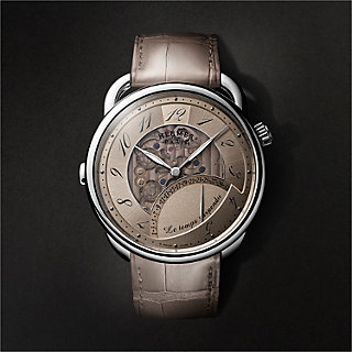 Arceau Le Temps Suspendu watch, 42 mm - Red | Hermès USA