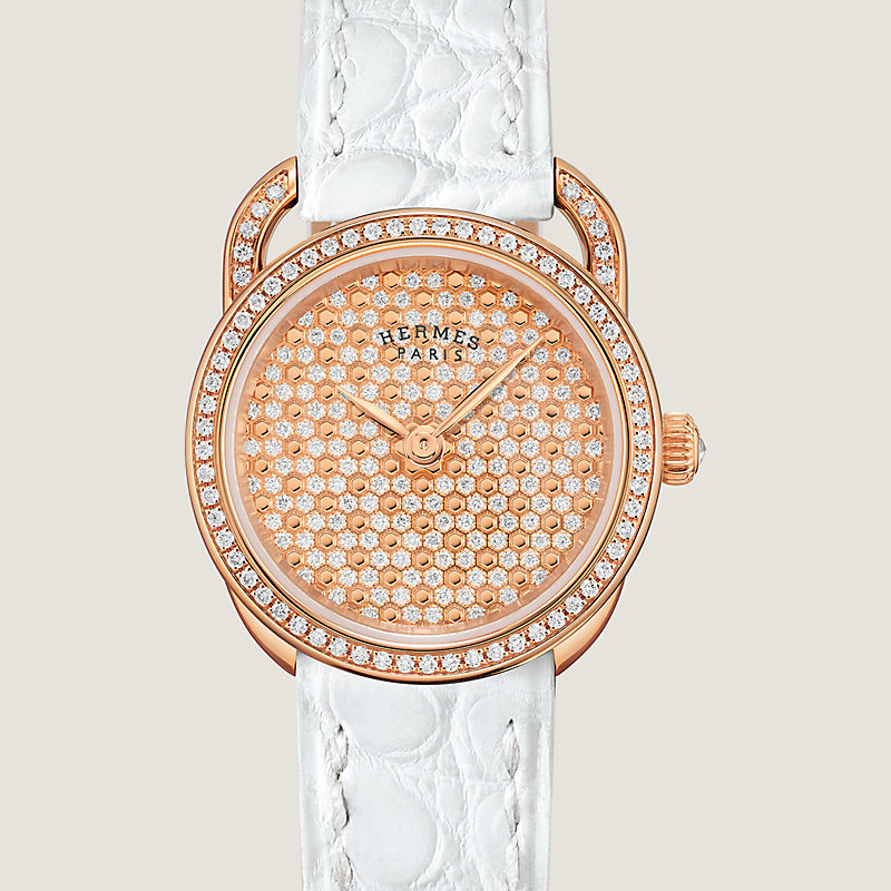 HERMES ル ソワ サンドゥーズ　美品 Arceau Mini Plumetis watch, Mini model, 23 mm | Hermès Finland