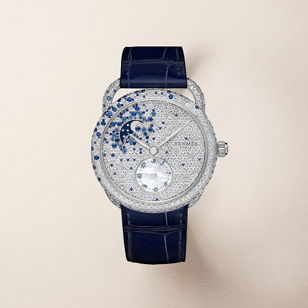 Arceau Petite Lune watch, 38 mm | Hermès USA