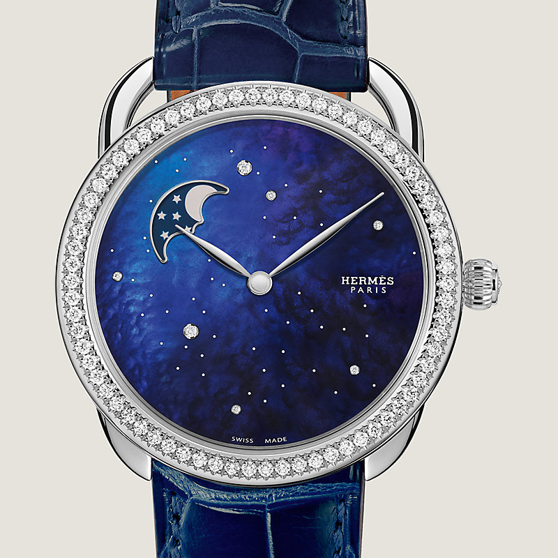 Arceau Petite Lune watch, Large model, 38 mm | Hermès USA