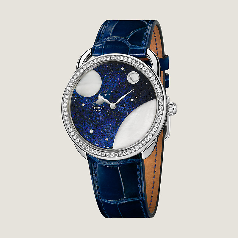 Arceau Petite Lune watch, Large model, 38 mm | Hermès USA