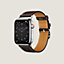 Armband Apple Watch Hermès Single Tour 45&nbsp;mm Attelage, Ansicht: Vorderansicht, front, Ansicht 3 von 4