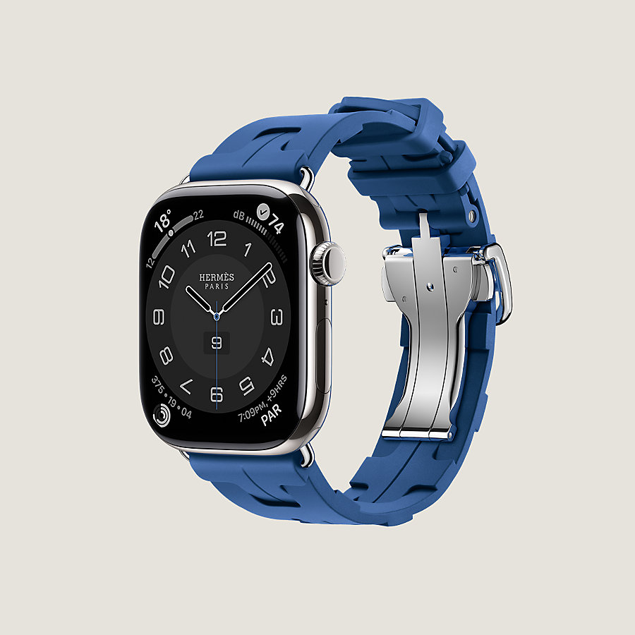 Armband Apple Watch Hermès Single Tour 46 mm mit Faltschließe Kilim