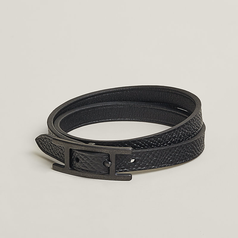 LOUIS VUITTON Women's Armreif/Armband aus Leder in Schwarz
